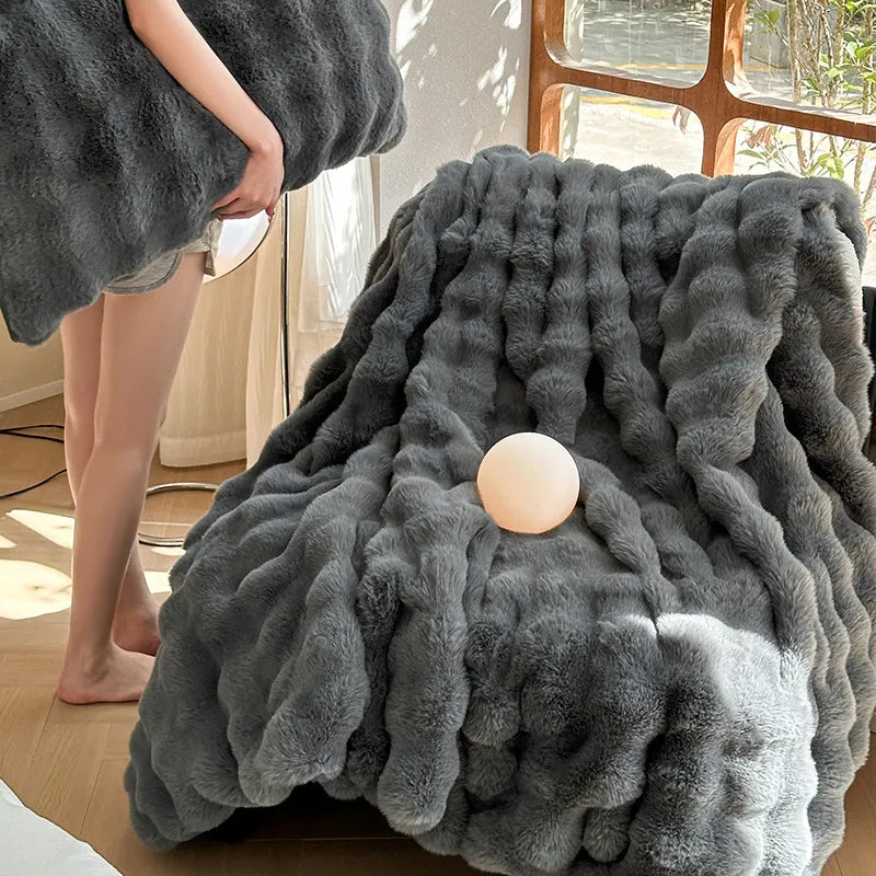 🐰❄️ Rex Rabbit Velvet Blanket