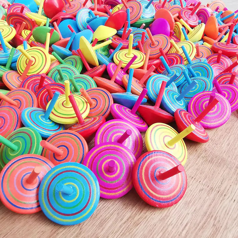 Wooden Spinning Top Desk Toy - 888