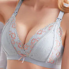 Lace Button Nursing Bra - Lingerie