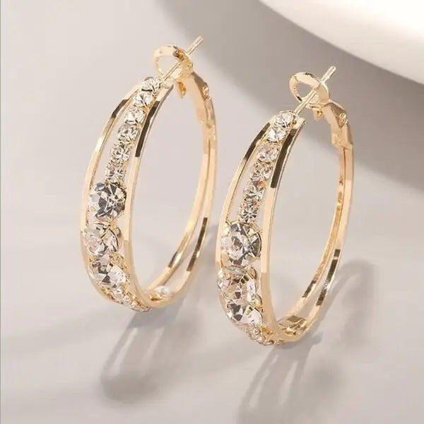 European And American Air Drill Mosaic Women's Earrings