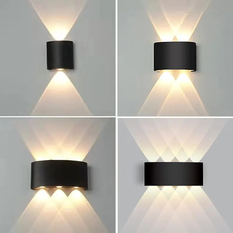 Outdoor Plastic Wall Light with Multi-Directional Illumination