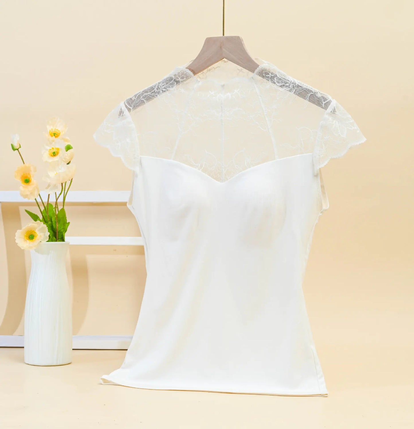 Lace French Bra for Women - Wireless and Supportive - Lingerie