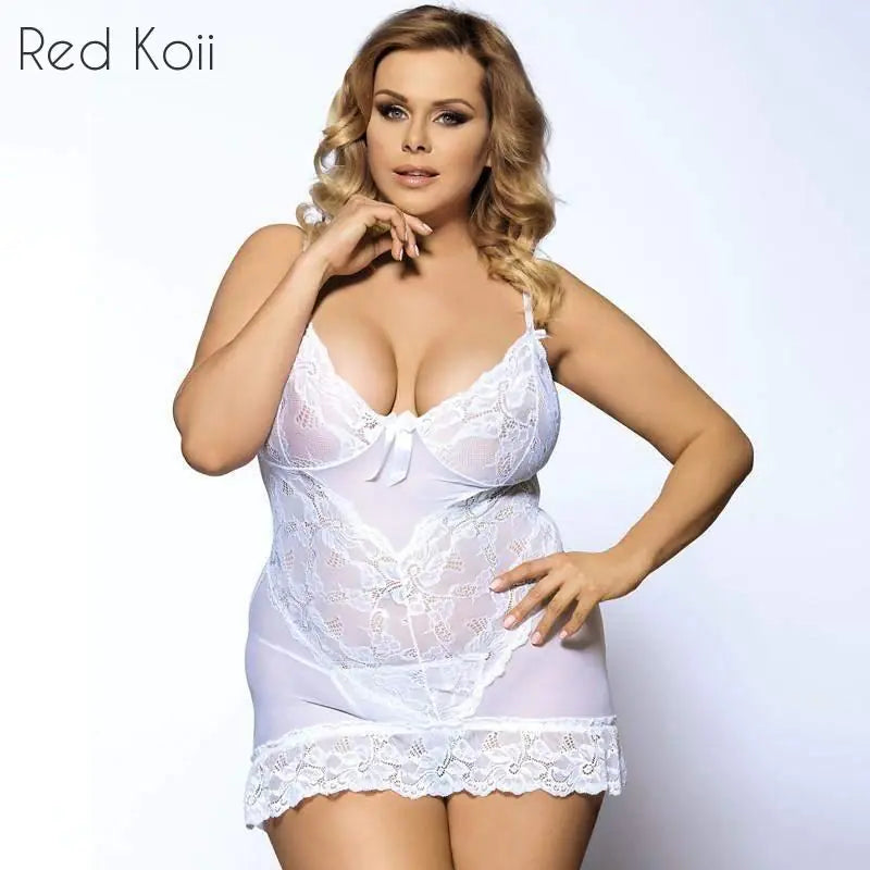 Lace Temptation Transparent Nightgown for Women - Lingerie