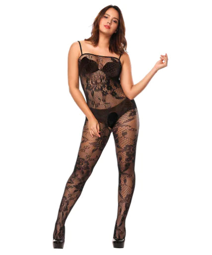 Women's Sexy Cami Bodysuit with Open Crotch Bodysock - Lingerie
