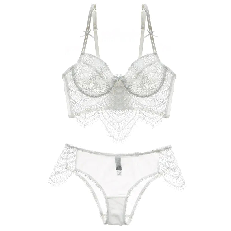 Lace Trim Sexy Sheer Women's Lingerie Set