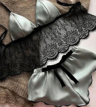 Lace Two-Piece Women’s Swimsuit and Lingerie Set