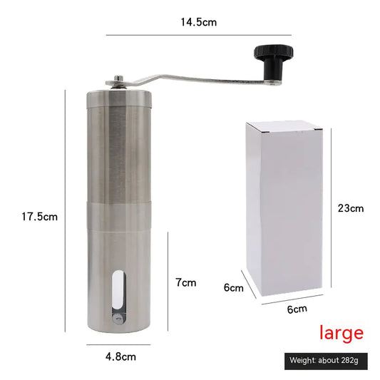 Stainless Steel Hand-Crank Coffee Bean Grinder