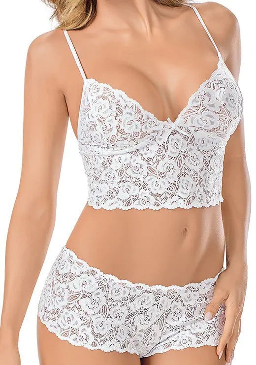Lace Sexy Lingerie Set with Transparent Straps
