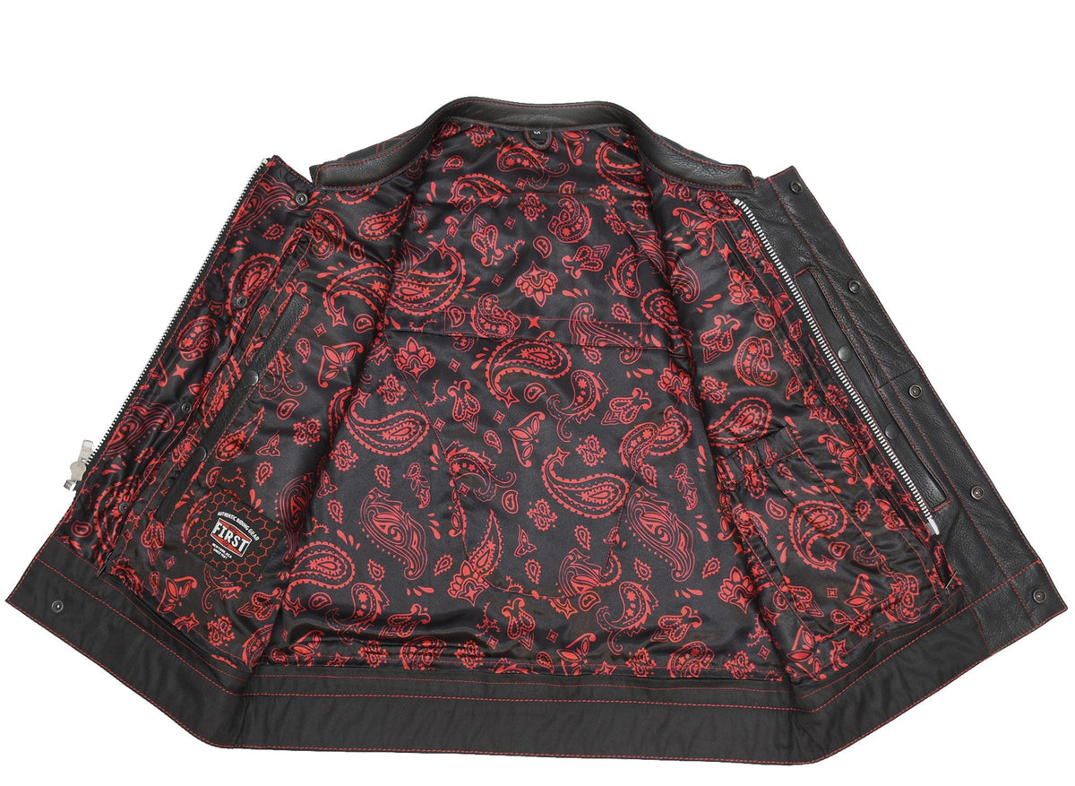 Upside Men's Club Style Leather Vest