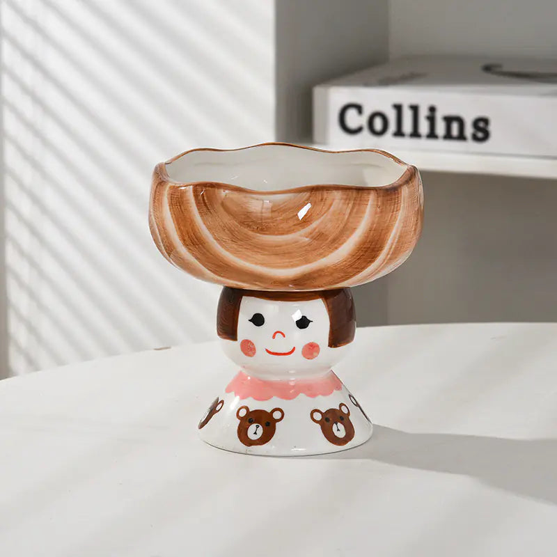 Creative Ceramic Mug and Bowl Tray Set