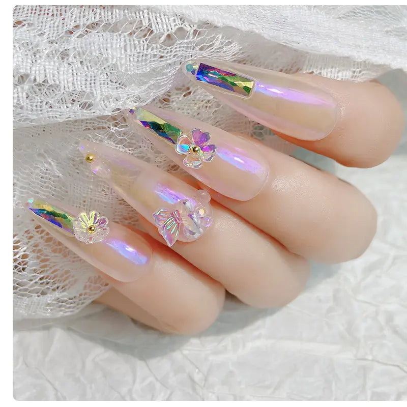 Summer Popular Nail Art Kit with Butterfly Decorations