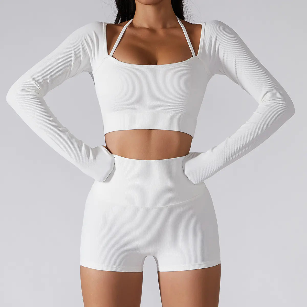 Women's Quick-Dry Long Sleeve Yoga Top with Padding - Lingerie