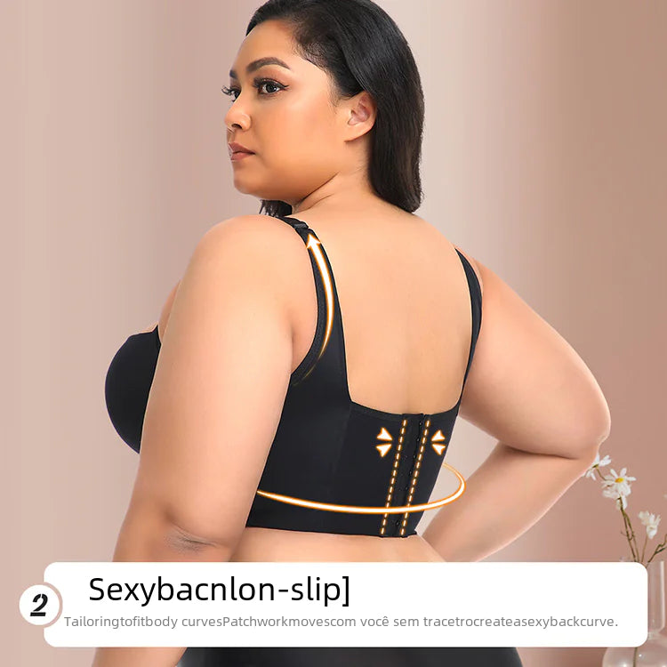 Seamless Sports Bra with Shaping Back Design (Plus Size) - Lingerie
