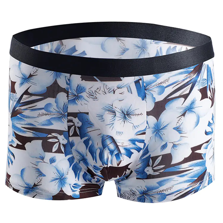 Men's Breathable Boxer Shorts with Fashion Print- Lingerie