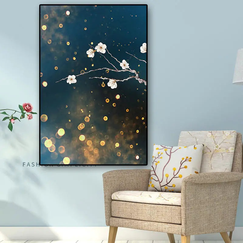 3-Piece Plum Blossom Canvas Art Set for Home Decor