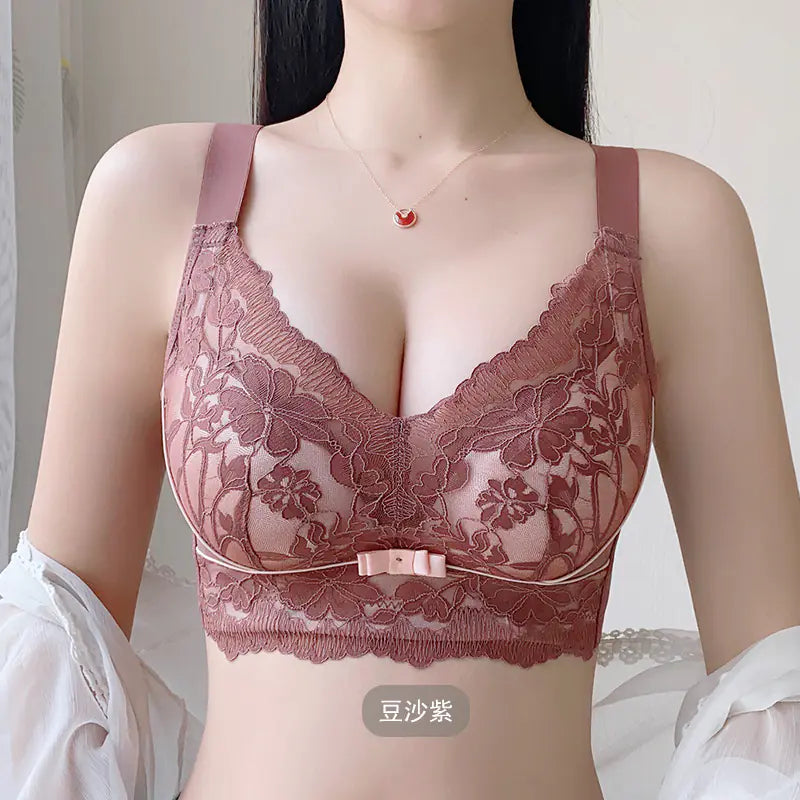 Lace Push-Up Bra for Small Bust with Support Features - Lingerie