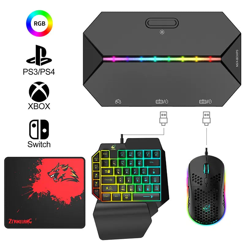 G6L RGB Backlit Gaming Controller Converter for Consoles
