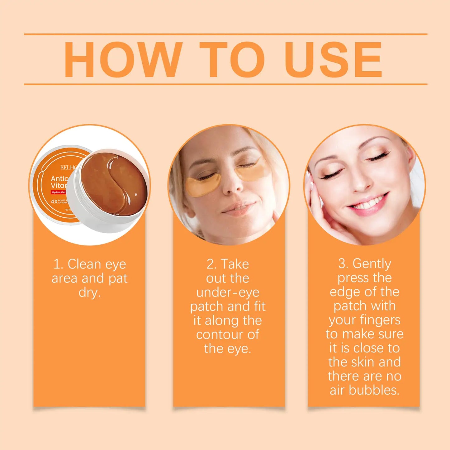EELHOE Vitamin C Under-Eye Patch Eye Bag Care Cools And Moisturizes The Skin Around The Eyes