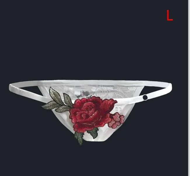 Rose Lace Panties - Floral Design Lingerie