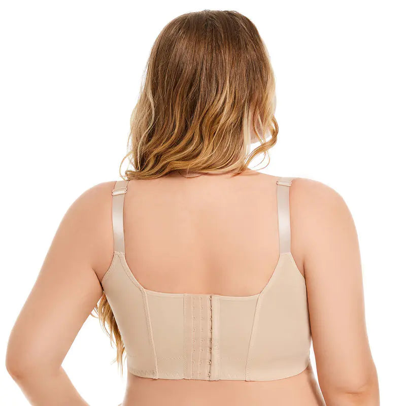 Seamless Deep V Underwire Bra for Full Bust Support - Lingerie