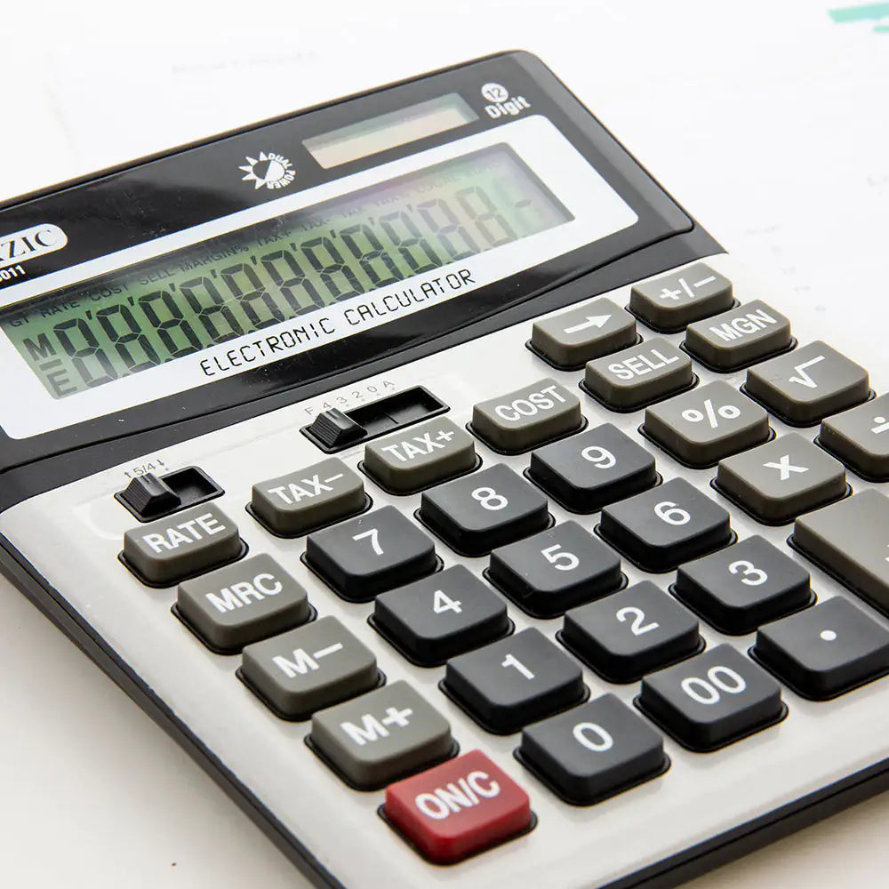 12-Digit Desktop Calculator w/ Profit Calculation &amp; Tax Functions