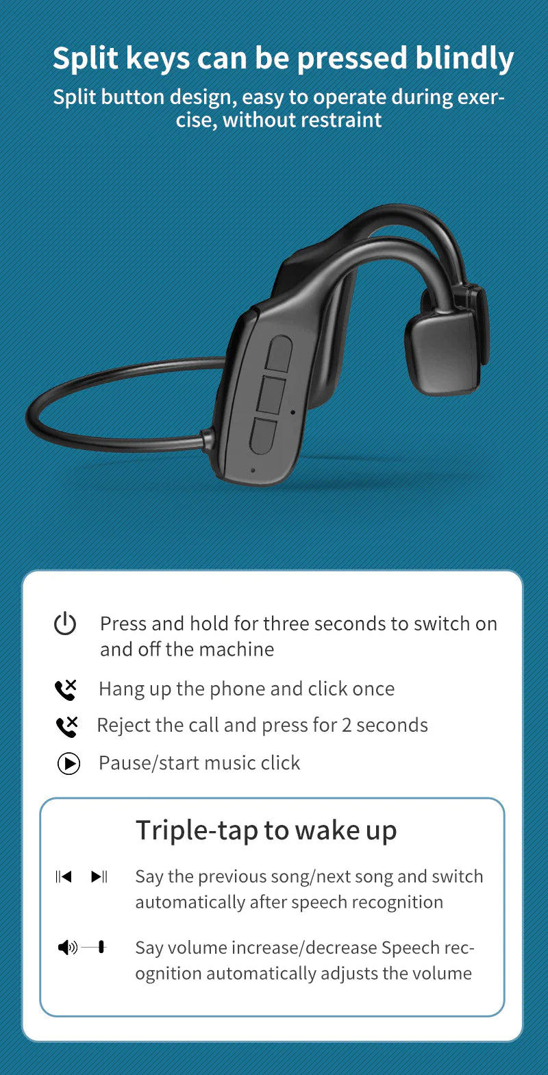 SportSync Bone Conduction Headphones 5.1