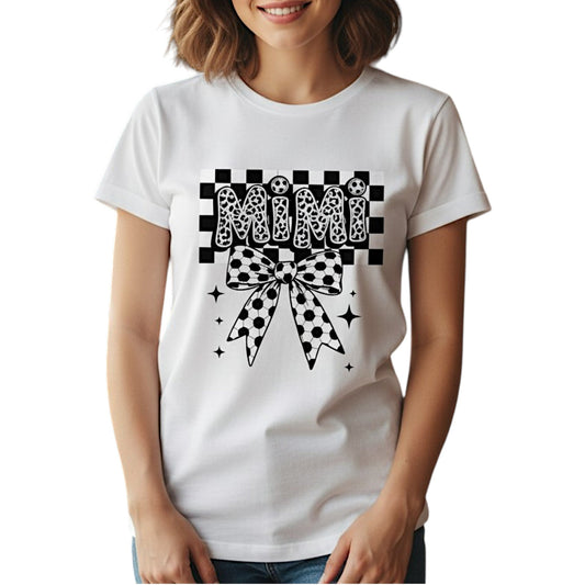 Soccer Mimi T-Shirt 100% Cotton Grandmother Mothers Day Gift