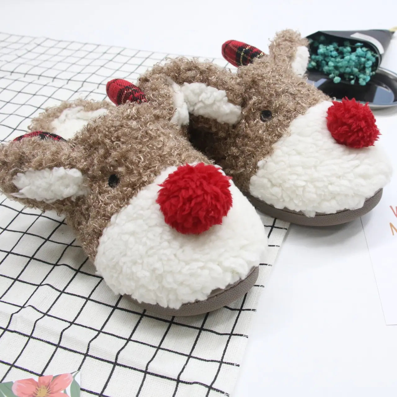 Cute Warm Elk Cotton Slippers - Anti-skid & Waterproof- 888