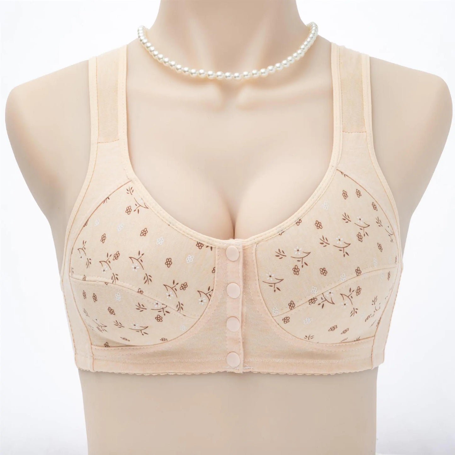 New Floral Front Closure Bra for Women (Plus Size) - Lingerie