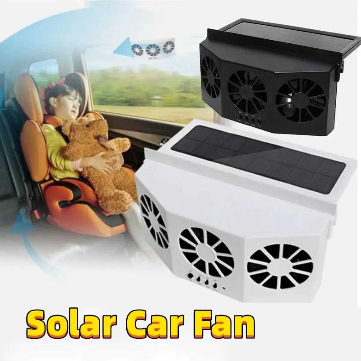 Solar Car Window Cooling Fan - 888