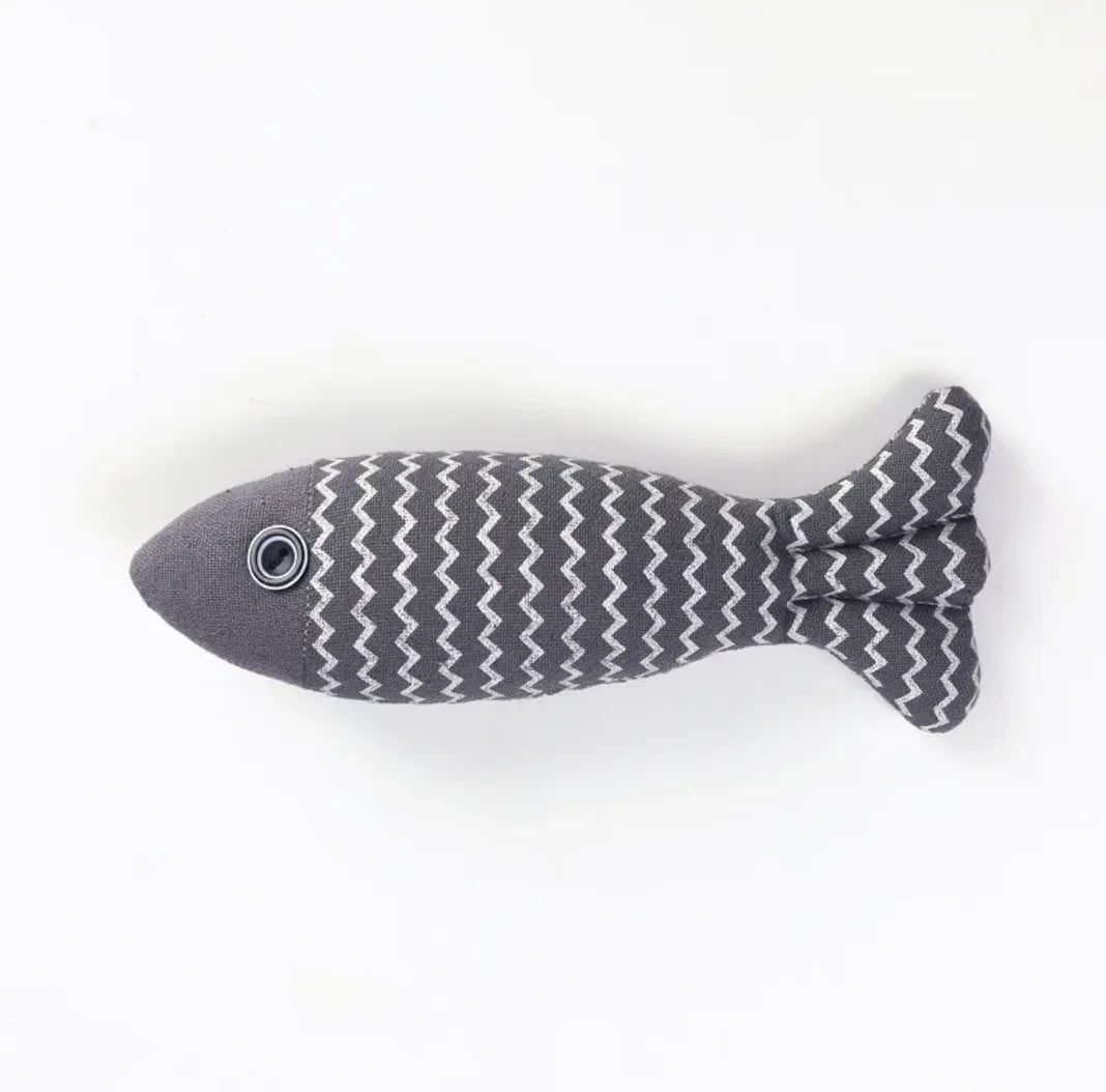 Linen Fish Cat Toy - 888