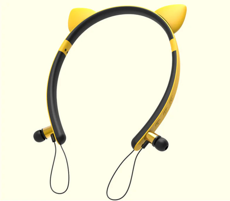 Cat Ear Bluetooth Headphones with Sports Design