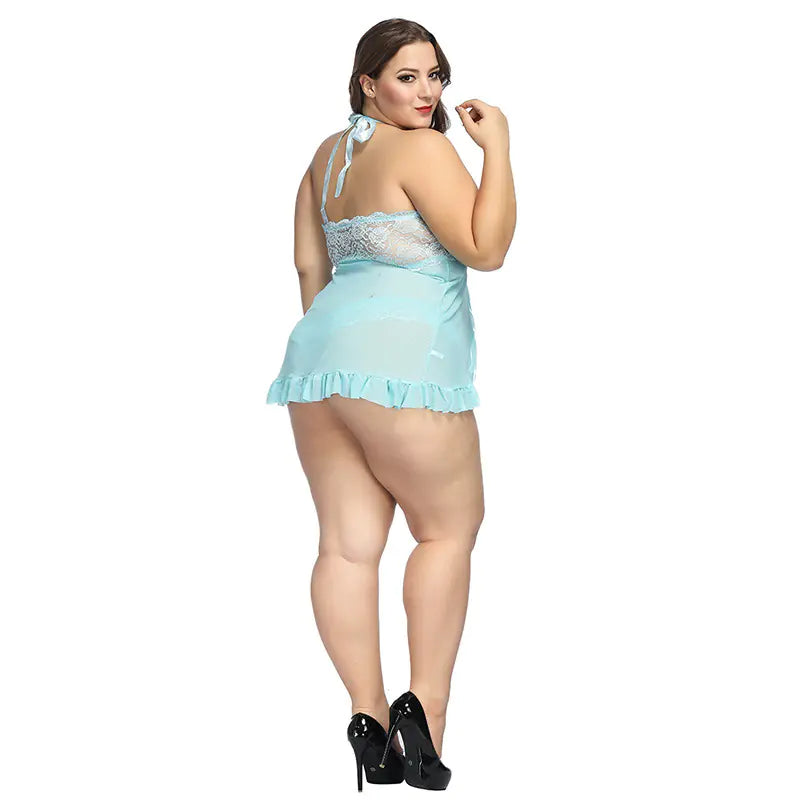 Plus Size Lace Lingerie Sleepwear for Women