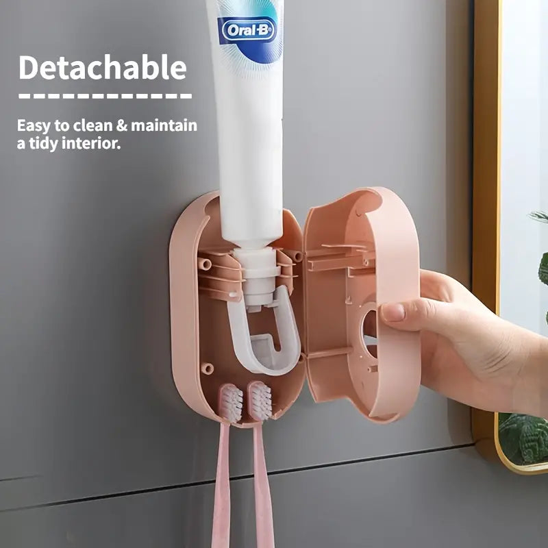 Automatic Toothpaste Dispenser with Wall-Mounted Holder