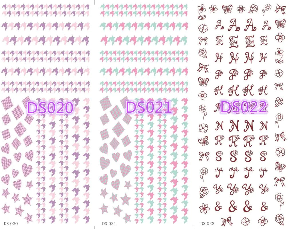 Nail Watermark Stickers and Full Nail Decals