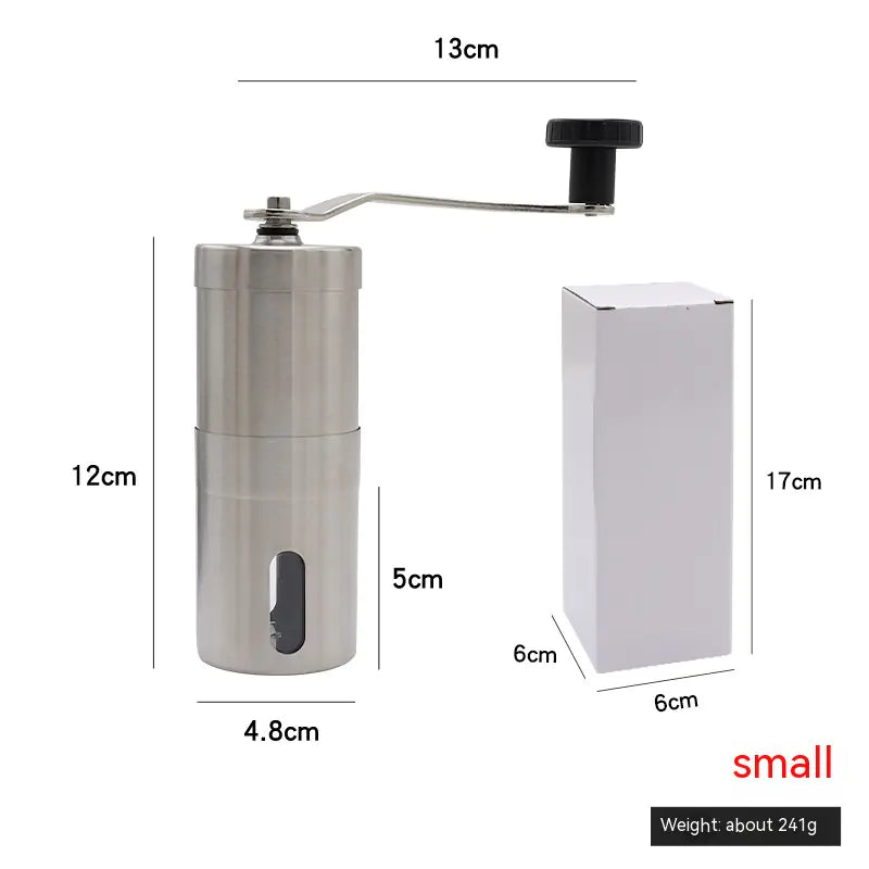 Stainless Steel Hand-Crank Coffee Bean Grinder