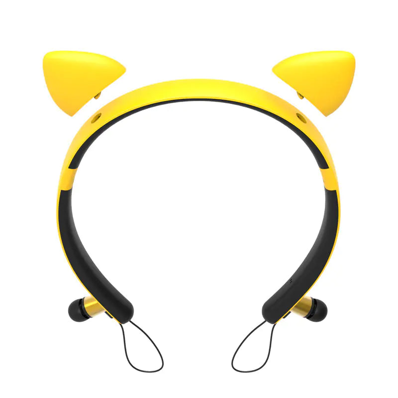 Cat Ear Bluetooth Headphones with Sports Design