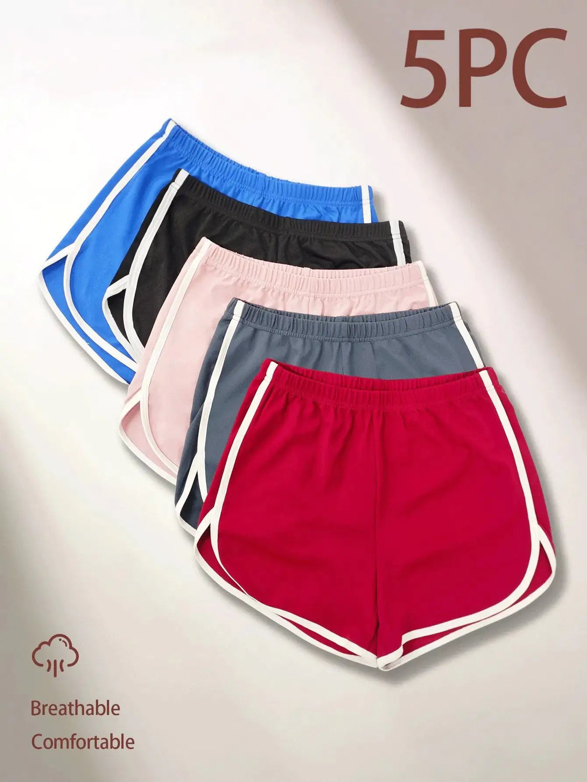 High Waist Drawstring Lounge Shorts Summer Casual Loose Fit Cotton Shorts For Women