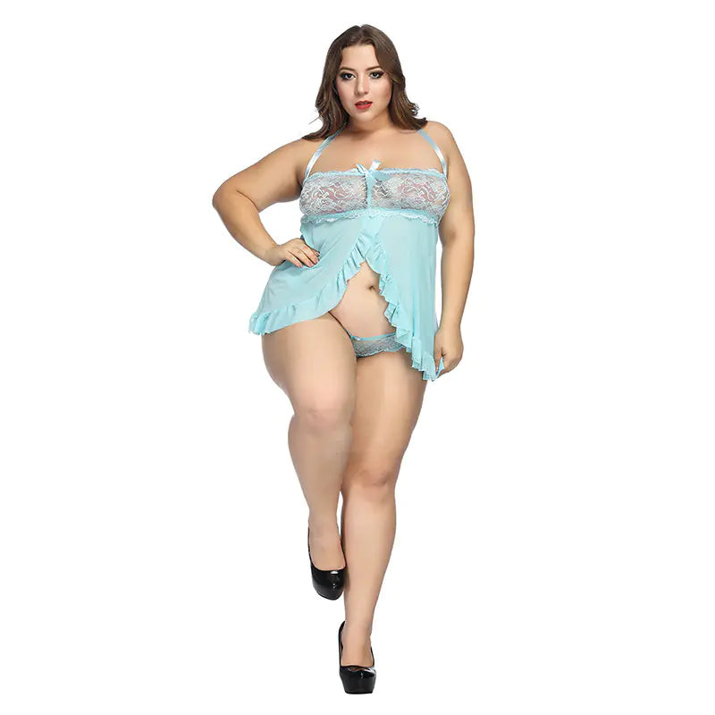 Plus Size Lace Lingerie Sleepwear for Women