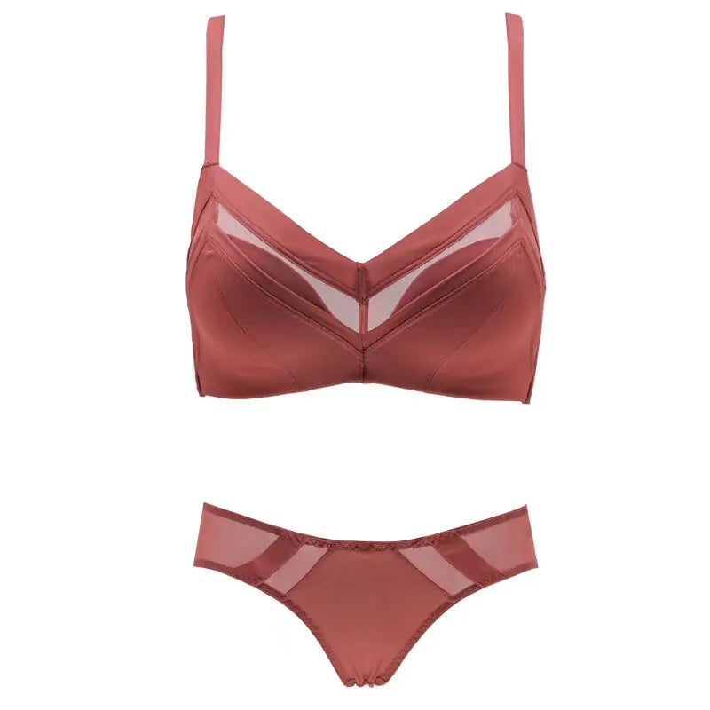 Solid Color Seamless Bra Set (Bra Set Included) - Lingerie