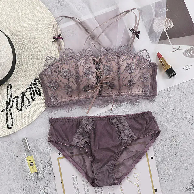 Lavender Lace Bra for Women - Plus Size Sexy Lingerie