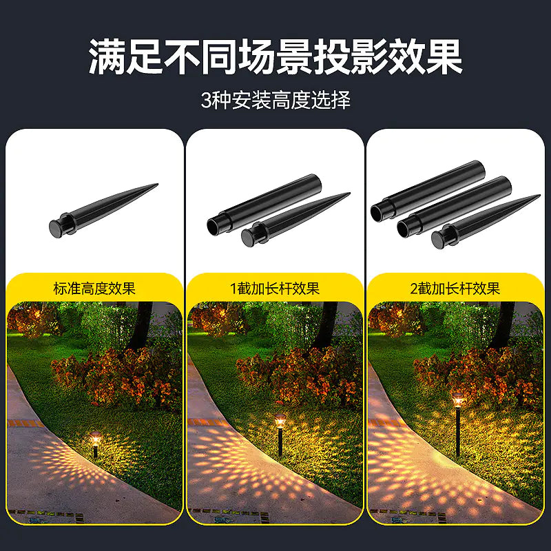 Solar Powered Waterproof Garden Pathway Projection Light - 888