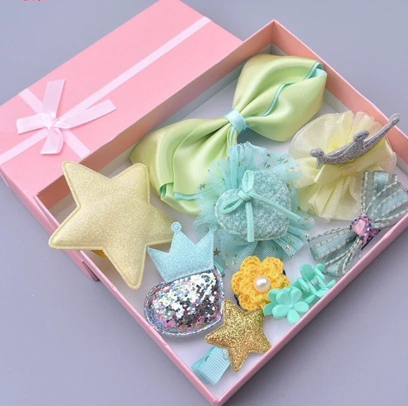 17-Piece Children's Hair Accessories Set for Girls