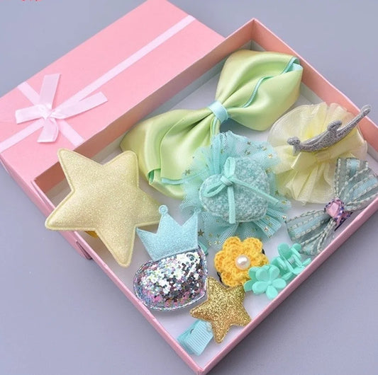 17-Piece Children's Hair Accessories Set for Girls