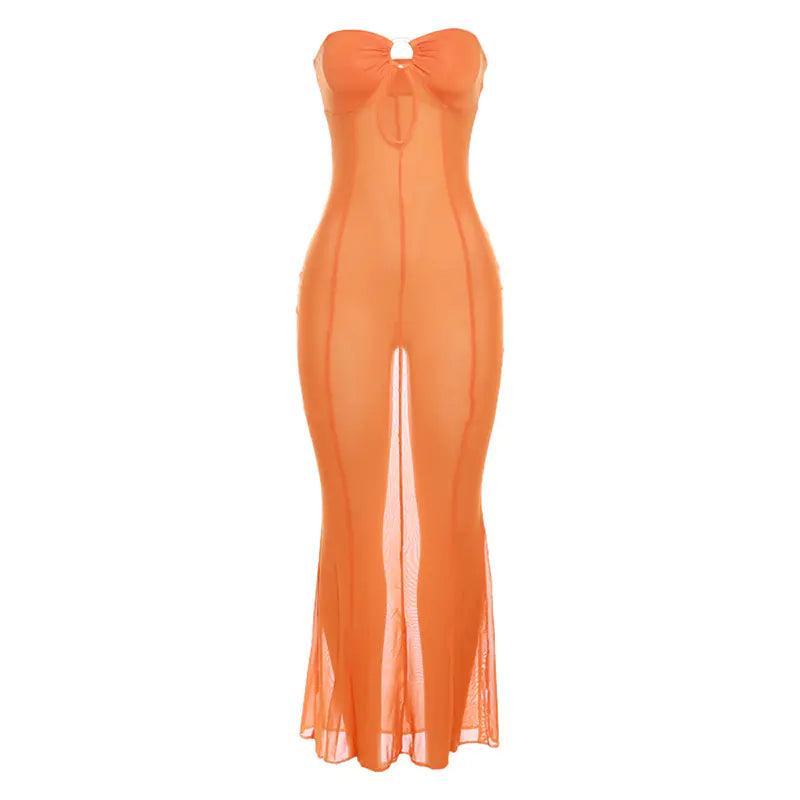 Fashionable Hollow Out Sheer Dress for Women - Lingerie