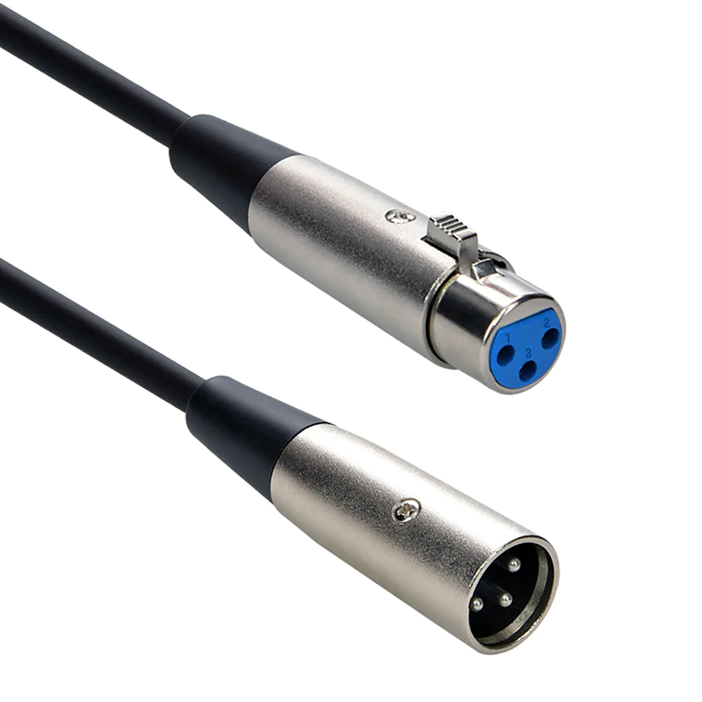 XLR Microphone MIC 3-Pin Male To Female Cable Cord Connector Extension Shielded