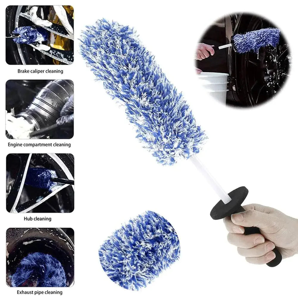 Car Alloy Wheel Cleaning Brush Tool Tire Washing Clean Soft Bristle Cleaner US
