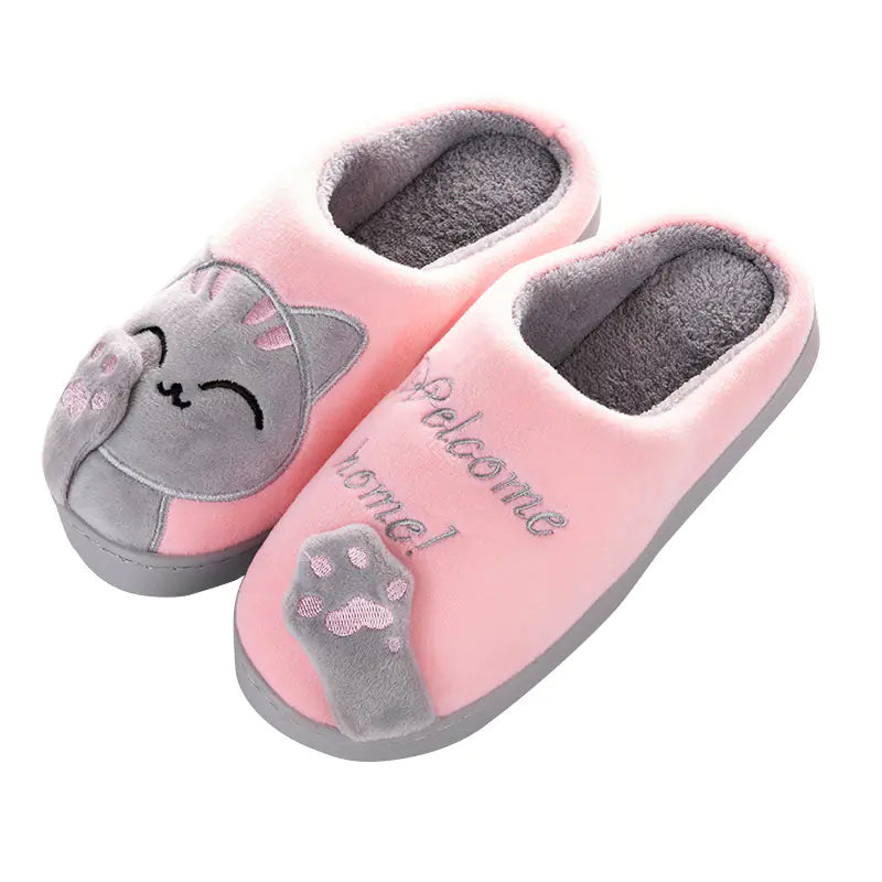 Cotton Winter Home Slippers - Tong Lucky Cat Design- 888