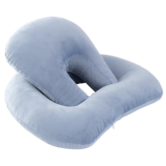 U-Shaped Neck Support Travel Pillow with Arm Rest