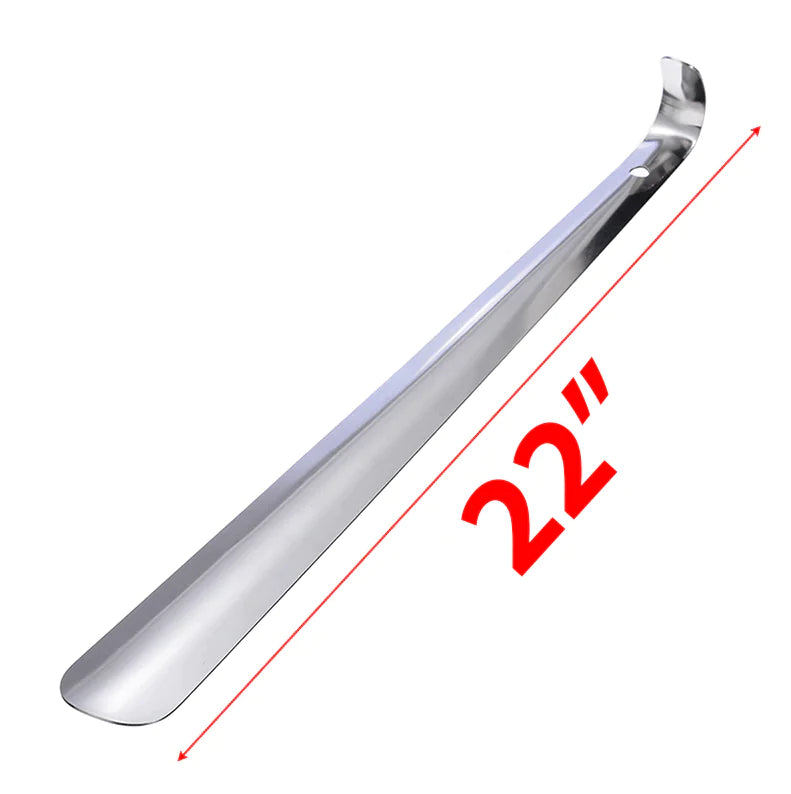 22in Extra Long Handle Shoe Horn Stainless Steel Metal Shoes Remover Shoehorn US seller